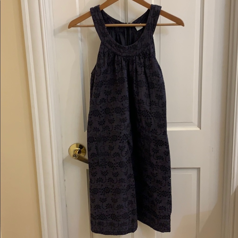J Crew summer dress. Black with flowers. 6
